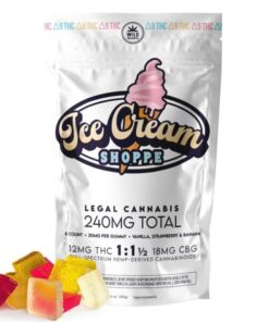 Ice Cream Shoppe Gummies Delta 9 8 count bag