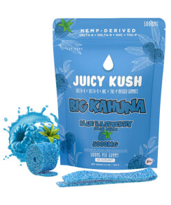 juicy kush big kahuna 500mg gummies blue raspberry