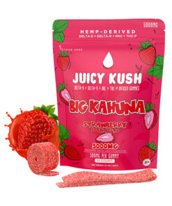 juicy kush big kahuna 500mg gummies strawberry