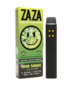 zaza 2g disposable liquid diamonds d9 thcp sour tangie guava